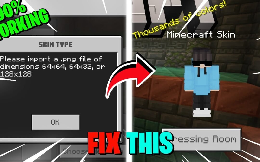 How To Fix Custom Skin Problem In Minecraft Pe 1.21+