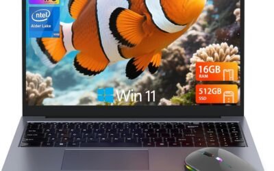 Laptop Gaming,Gaming Laptops,16GB DDR4 512GB SSD,16″FHD 1920*1080P PC,Win 11 Pro,Full Metal Housing,N100 CUP(Up To 3.4Ghz),BT, 5G Wifi, 3*USB3.2, Supports Type C Charging,5000mAh Battery,Gray