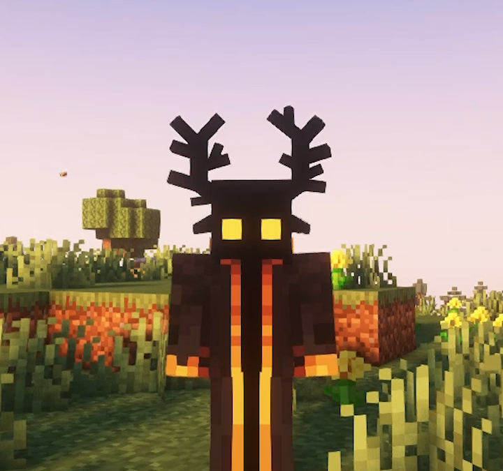 @sorcedeer I made a new minecraft skin! I used blockbench and custom player mode…