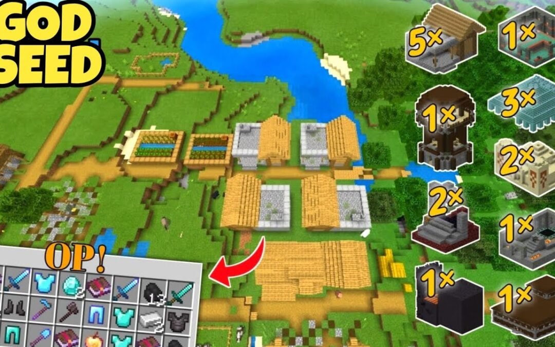 The Best (GOD SEED) Minecraft 1.21 Bedrock And Pe | 6 blacksmith, stronghold in Minecraft 1.21 Seeds