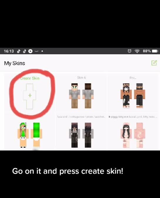 @alay.the.baddest.b How to make your own Minecraft skin!#minecraft#skinseed#make…