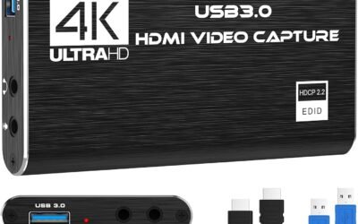 Capture Card Nintendo Switch, 4K HDMI Video Capture Card, 1080P 60FPS, HDMI to USB 3.0 Capture Card for Streaming Work with Camera/Xbox/PS4/PS5/PC/OBS