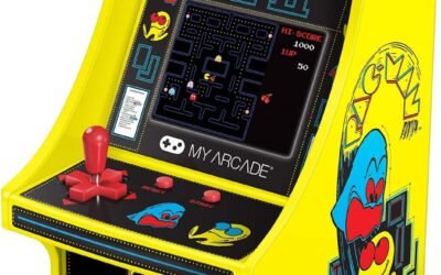 My Arcade DGUNL-3220 Micro Player Mini Arcade Machine Pac-Man Video Game, Fully Playable,6.75 Inch Collectible,Color Display, Speaker,Volume Buttons, Headphone Jack,Battery or Micro USB Powered, Black