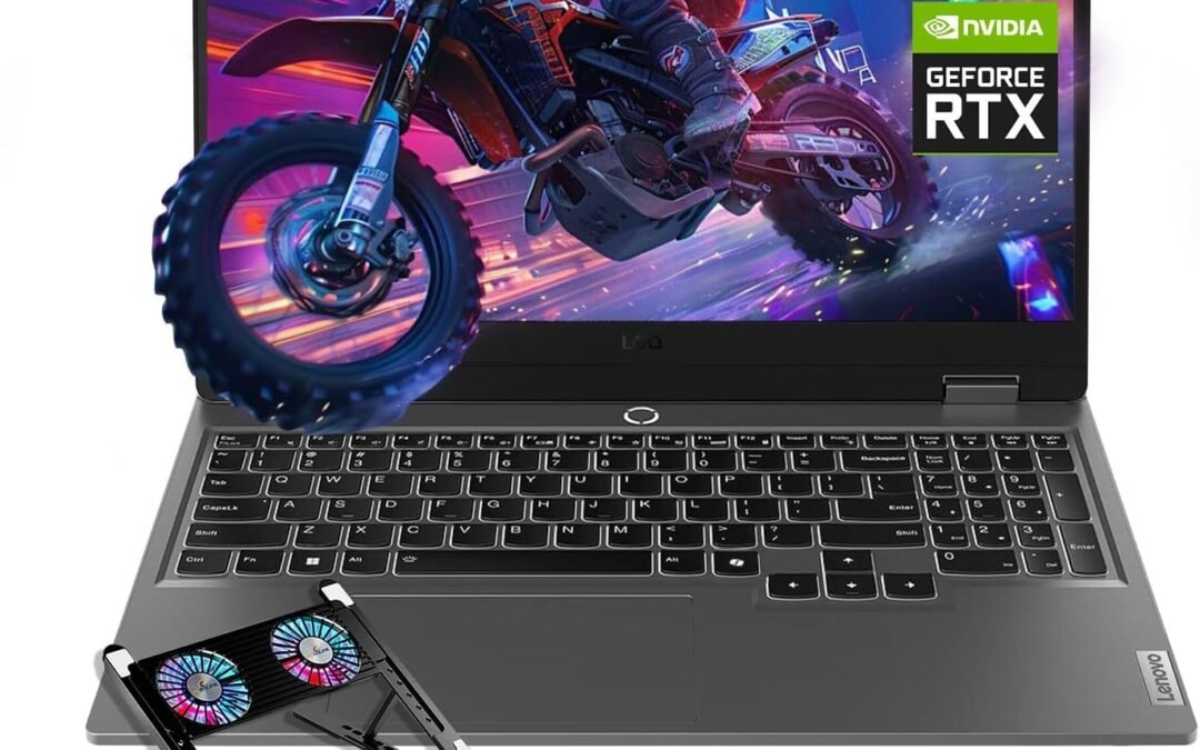 Lenovo LOQ 15 15ARP9 RTX 4060 Pro Gaming Laptop, 15.6″ FHD 144Hz, AMD Ryzen 7 7435HS, NVIDIA RTX 4060, 64GB DDR5 RAM, 1TB SSD, Backlit KB, RJ-45, Bundle with PCO Laptop Cooler