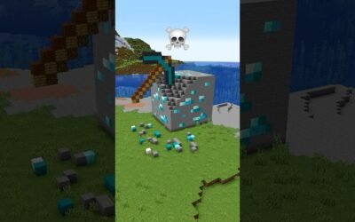 Minecraft Block House Build Battle – Noob vs Pro vs Hacker vs God #shorts #minecraft