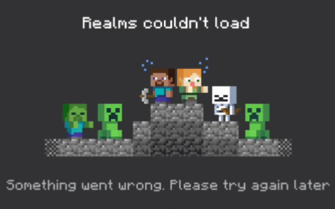 @starleon_ TOLONG MOJANG INI KENAPA SIH  mau main loh ini #minecraft #realms #do…