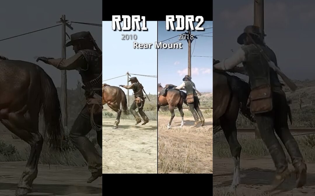 RDR1 VS RDR2 – Mounting Comparison #shorts #rdr2 #reddeadredemption