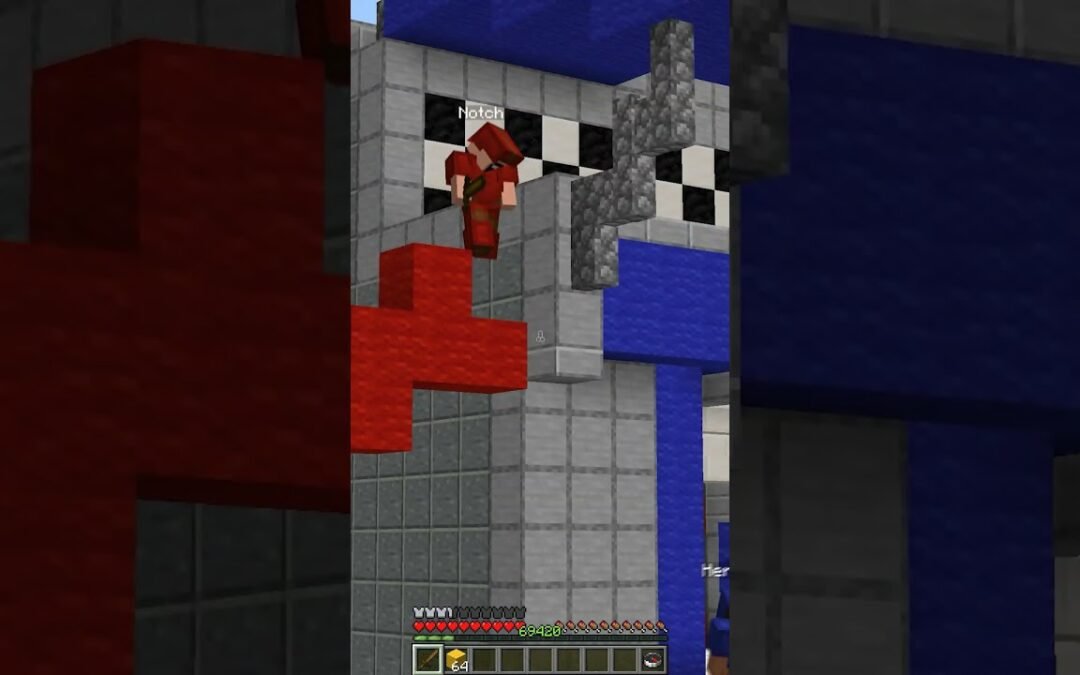 Notch VS Herobrine 🔥💀 #minecraft #shorts #bedwars #hypixel #speedtelly #hypixelbedwarsclip
