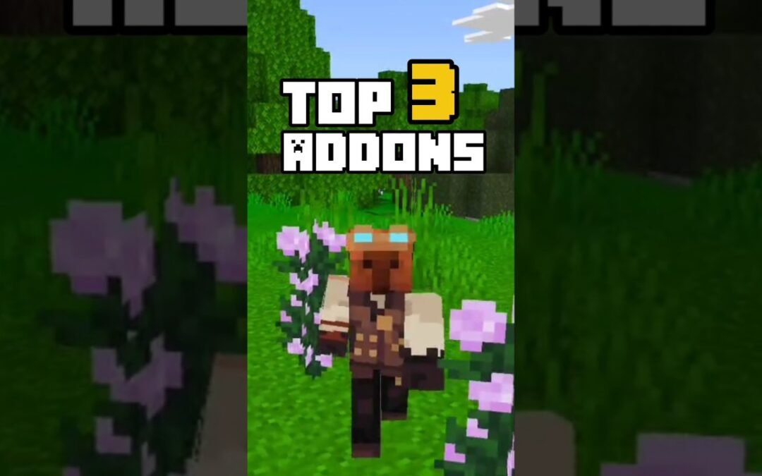 TOP 3 MELHORES ADDONS PARA SEU MUNDO SURVIVAL NO MINECRAFT BEDROCK! #minecraft #addon #viral
