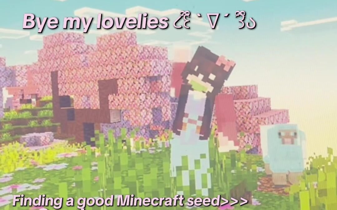 @minecgrl5b1 Minecraft cherry blossom map First video<3 #minecraft #cherryblo…