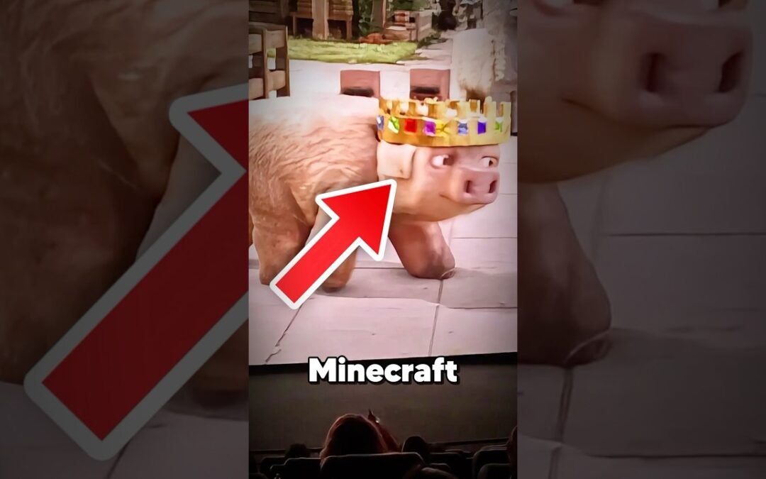 Minecraft Faz Homenagem a Technoblade no Novo Filme 👑🐷😱 #minecraft #technoblade #filme