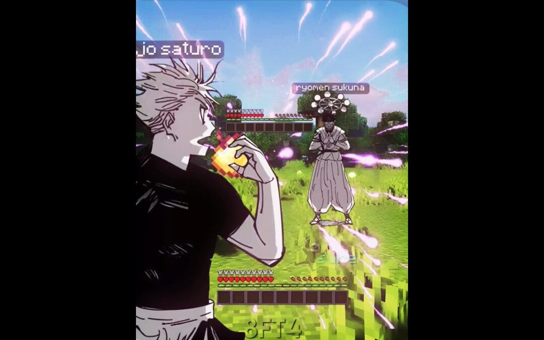 Gojo vs Sukuna In Minecraft [Minecraft X JJK] 🐐⚔️🌳| Jujutsu Kaisen manga edit