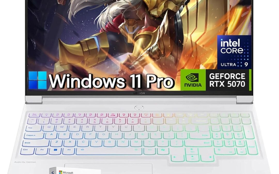 Lenovo Legion 7i Gaming Laptop – Intel 24-Core Ultra 9 275HX, NVIDIA RTX 5070, 16″ 2.5K 240Hz Display, Wi-Fi 7, RGB TrueStrike Backlit Keyboard, Win 11 Pro, White | 64GB DDR5 + 1TB SSD, W/Cooling-Pad