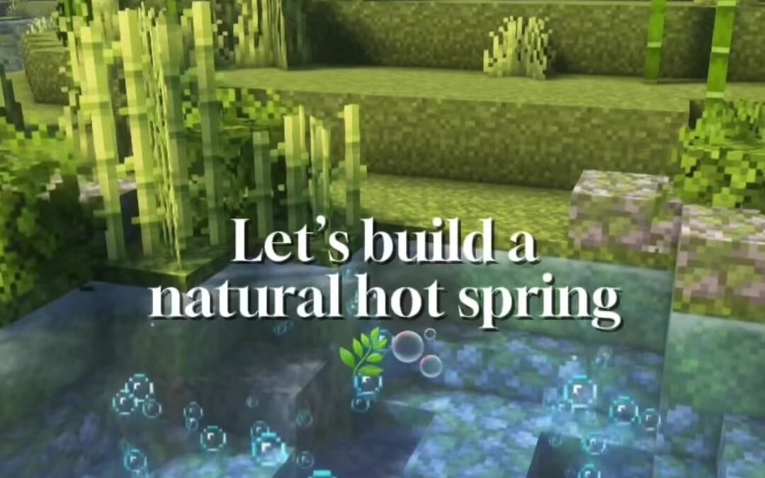 @polliwogcraft Minecraft tutorial for a natural hot spring  #minecraft #minecraf…