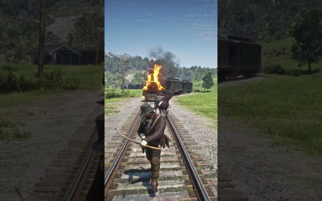 STOP THE STEAM ENGINE WITH SWAG IN RED DEAD REDEMPTION 2 #viral #shorts #rdr2 #gaming #short
