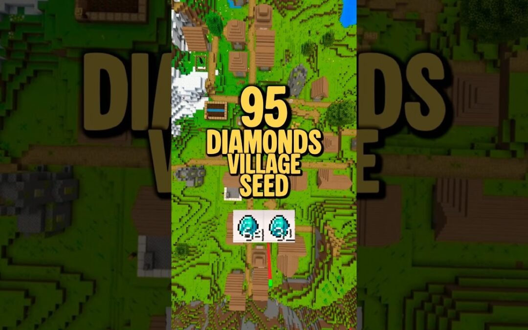 🔥 Best Diamond Village Seed 1.21 Minecraft Bedrock – 95 Diamonds!