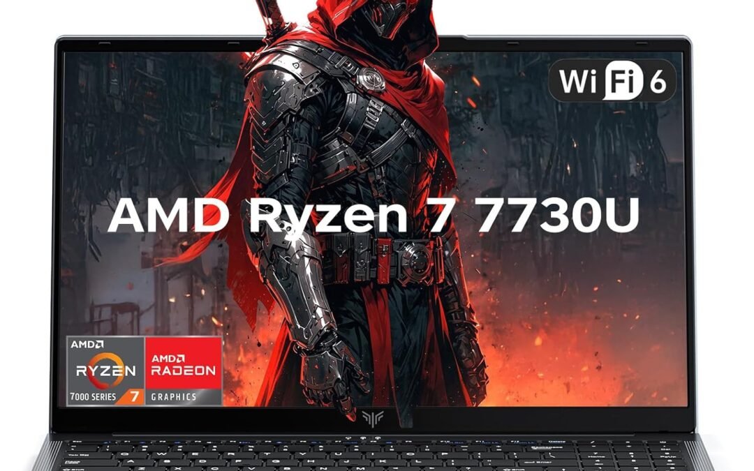 Gaming Laptop, 15.6inch Laptop with AMD Ryzen 7 7730U(8C/16T, Up to 4.5GHz), 16GB RAM 512GB NVMe SSD Windows 11 High Performance Laptop Computer, Up to 2TB, Radeon RX Vega 8 Graphics, WiFi 6