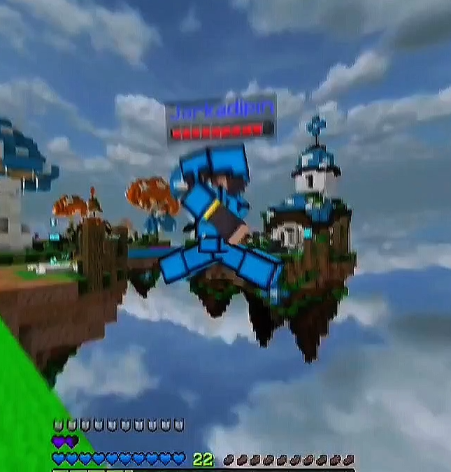 @gray_ali180525 I knocked him off.  Texture pack – Blue 128x #minecraft #minecra…