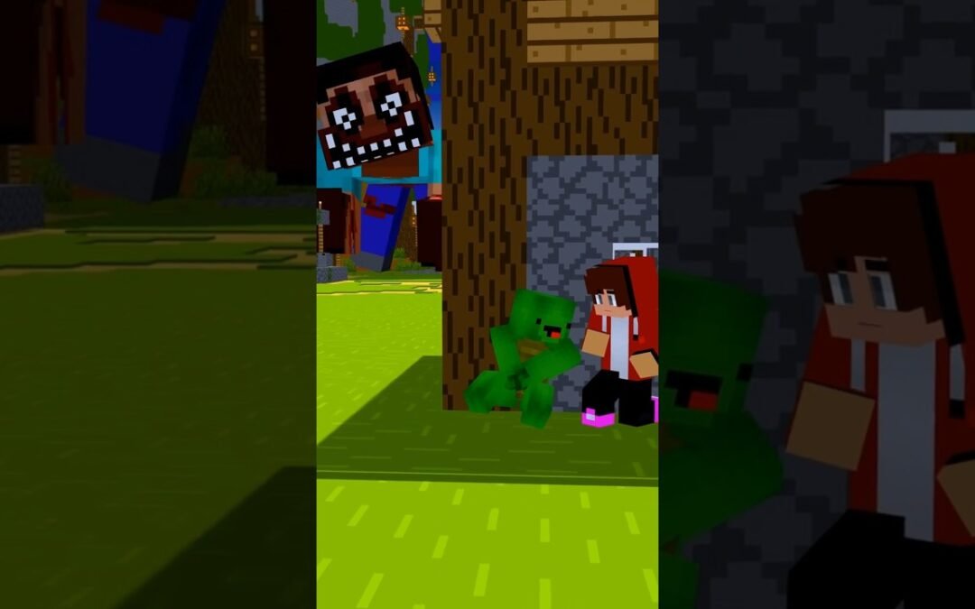 Can We Escape The Monster In Minecraft? JJ and Mikey