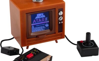 Tiny Arcade Atari 2600 3.5″ Mini Retro Game – Playable Console & TV w/ Real Gameplay & Sound-10 Classic Video Games: Pac-Man, Breakout, &More(Ages 8+)