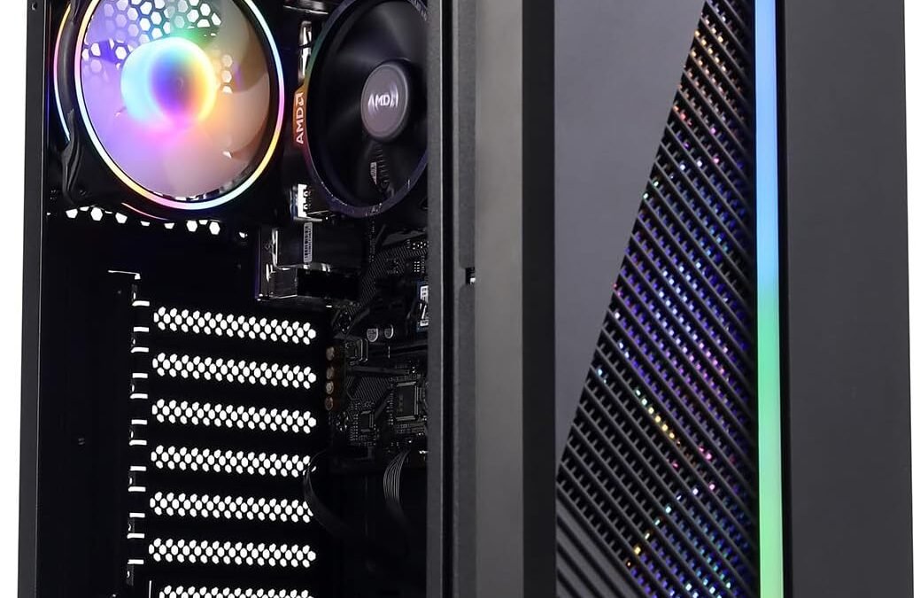 MXZ Desktop Gaming Computer Home&Office PC R5 5600GT,16GB DDR4, 1 T NVME SSD，6 RGB Fans, WiFi & Win 11 Pro 64-bit Ready