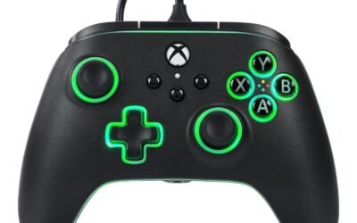 PowerA Advantage Wired Controller for Xbox Series X|S with Lumectra – Black, gamepad, wired video game controller, gaming controller, works with Xbox One and Windows 10/11, officially licensed