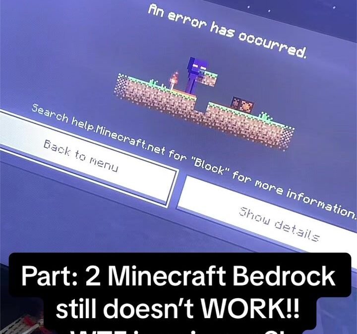 @wakeup.zeo @Minecraft what is going on with you’re GAME!?!? It’s been a Month &…