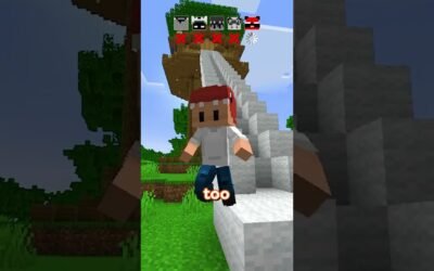 THE HIGHEST STAIRCASE FOR DINO KID IN MINECRAFT!⛏️ #shorts #shorts