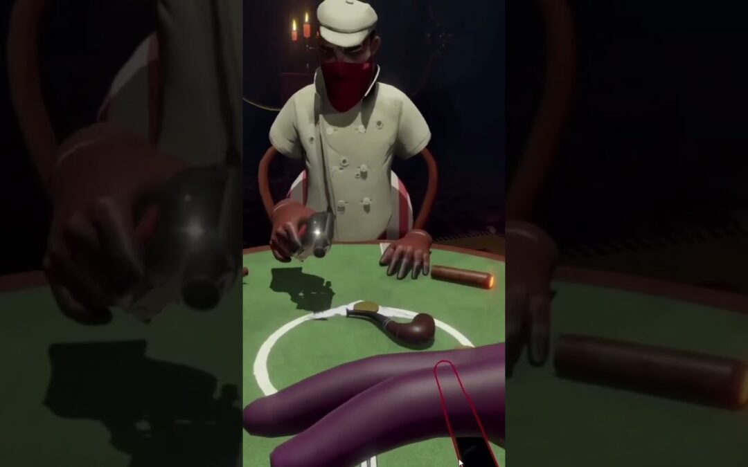 Vr Gambling Be Like…. #vr #shorts #roulette #russianroulette #funnygame #funnygameplay #laughs 💚💙