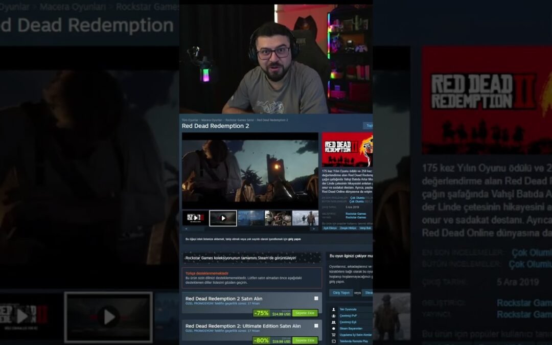 Steam’de RDR2 İnanılmaz İndirime Girdi Bu Fırsat Kaçmaz!