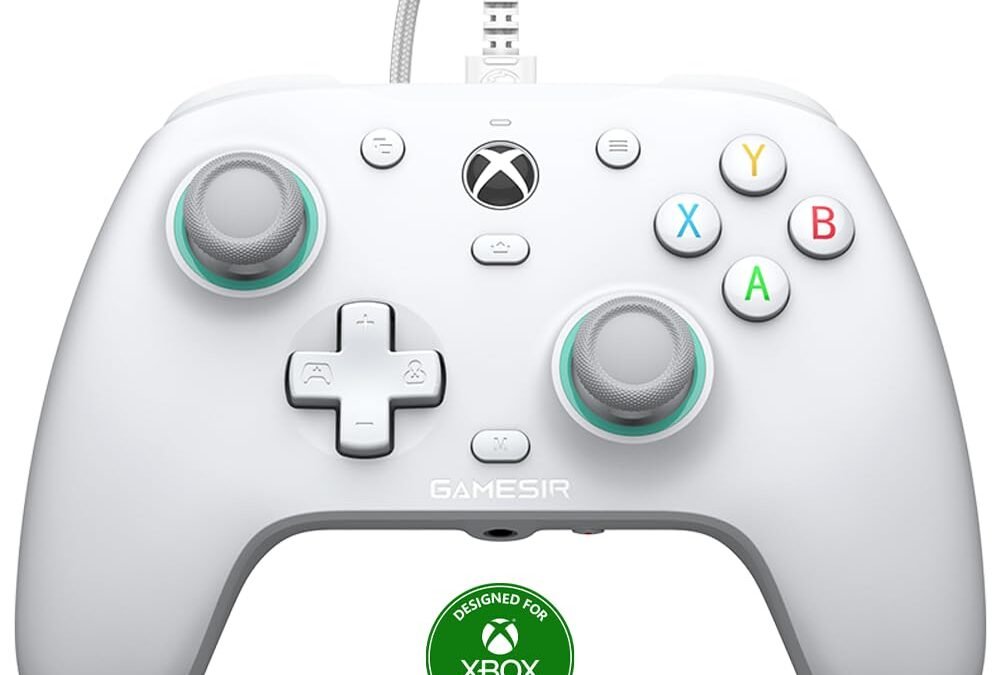 GameSir G7 SE Wired Xbox Controller with Hall Effect Joysticks and Hall Triggers, Works with Xbox Series X|S, Xbox One, Windows 10/11 PC, Officially Licensed for Xbox, 1000hz, Mappable Back Buttons(White)