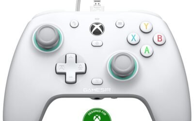 GameSir G7 SE Wired Xbox Controller with Hall Effect Joysticks and Hall Triggers, Works with Xbox Series X|S, Xbox One, Windows 10/11 PC, Officially Licensed for Xbox, 1000hz, Mappable Back Buttons(White)