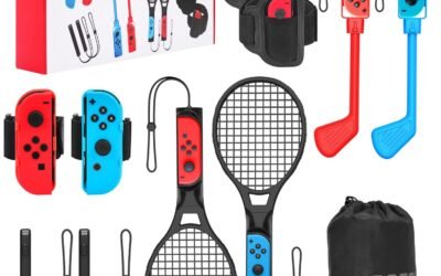 CODOGOY 10 in 1 Switch Sports Accessories Bundle with Carry Bag for Nintendo Switch Sports, Accessories Kit Compatible with Switch/Switch OLED Sports Games