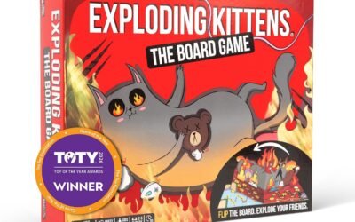 Exploding Kittens: The Board Game – The Action Packed Party Game to Celebrate 10th Birthday – 2-6 Players Aged 7+ – Great for Adults, Teens, Collectors, Kids