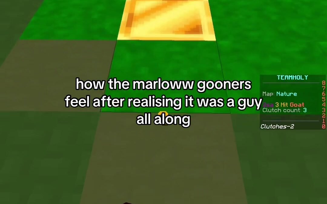 @korebiimc was it not obvious?#fyp #marloww #mcpvp #minecraft #bedwarsclips  …