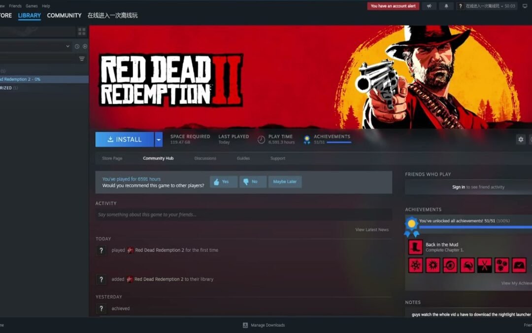 FREE STEAM ACCOUNT WITH READ DEAD REDEMPTION 2