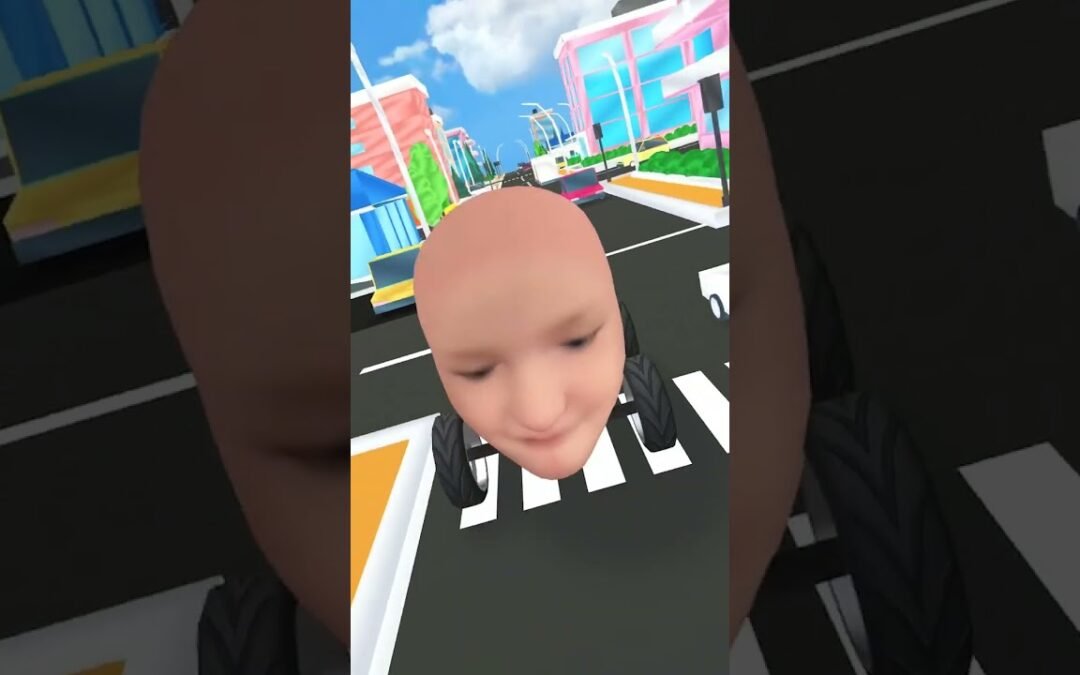 NiKO CAR!! Niko’s a crazy bald-headed car drivin down the street jamming to Mario Kart music #shorts