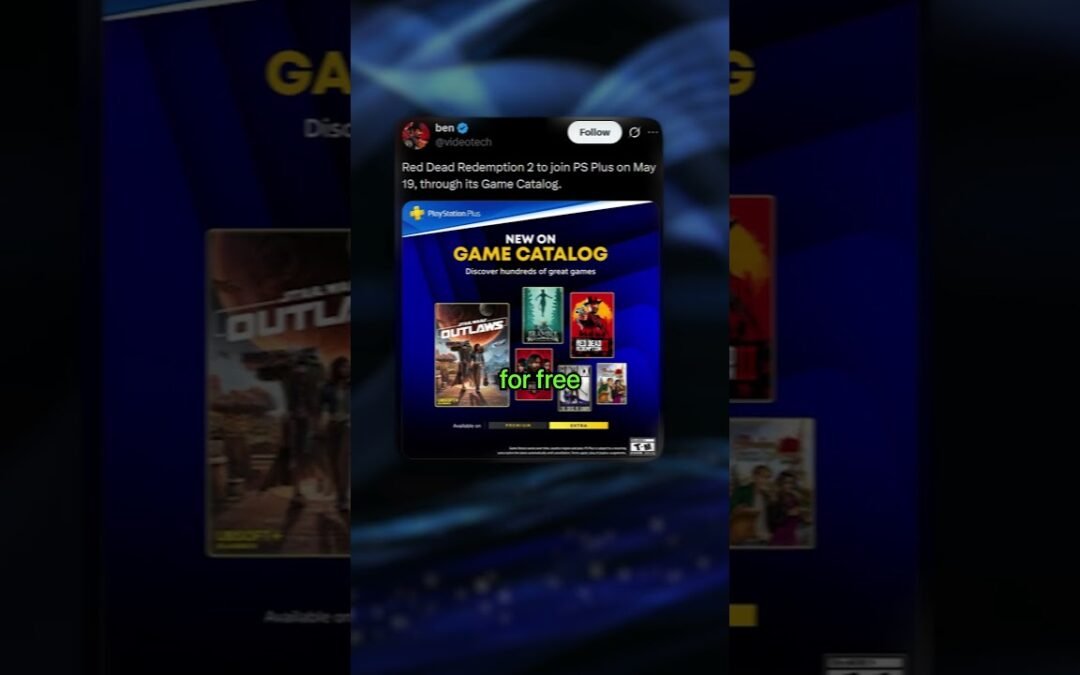 RDR2 Is Going To Be Free On PS+ #rdr2 #rdr #reddeadredemption