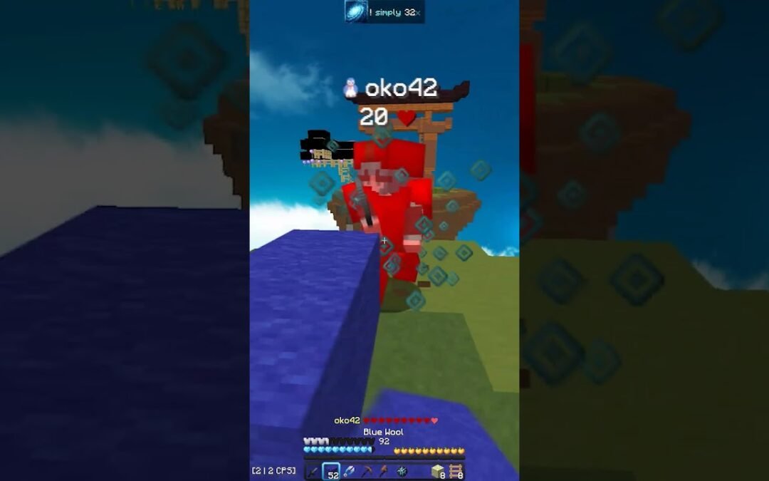 🥶Coldest Resource Pack : Simply 32x  #minecraft #bedwars #fireball #minemen #minemenclub