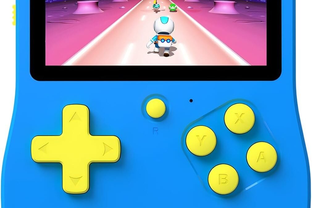 32 Bit Handheld Game for Kids Preloaded 139 Retro Video Games, 3.0” IPS Screen and Rechargeable Battery Portable Gaming System, Mini Travel Electronic Toy Birthday Gifts for Boys Girls (Blue)
