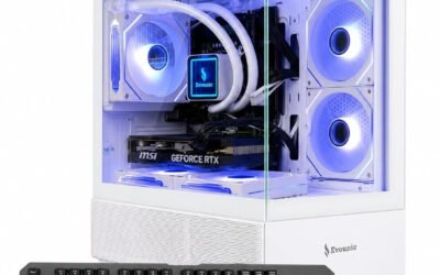 Gaming Desktop PC Computer Liquid Cooled – 12-Core Processor, GeForce RTX 4060 GDDR6, 64GB RAM, 512GB NVMe SSD + 1TB HDD, WiFi 6 & BT 5.4, 7× ARGB Fans, 650W PSU, Windows 11, RGB Keyboard & Mouse