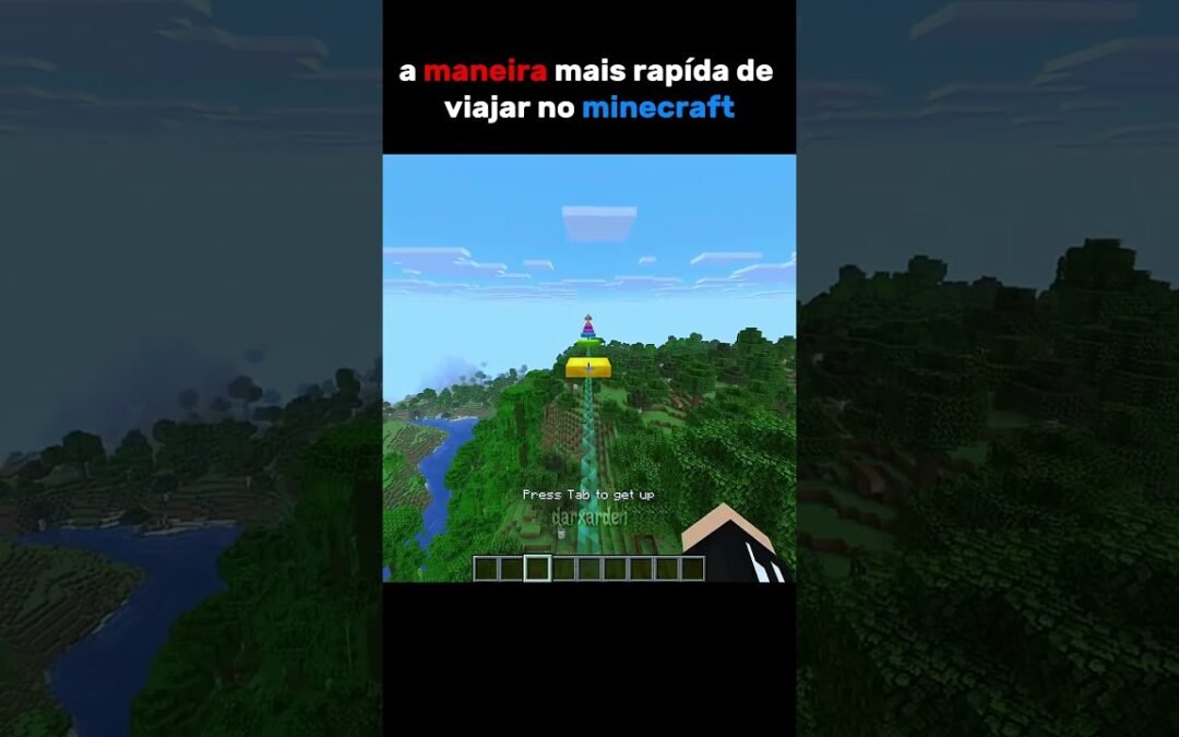 Nova forma mais rápida de viajar no Minecraft!! #minecraft