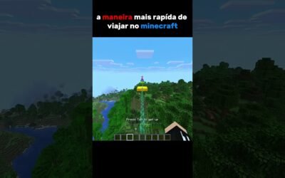 Nova forma mais rápida de viajar no Minecraft!! #minecraft