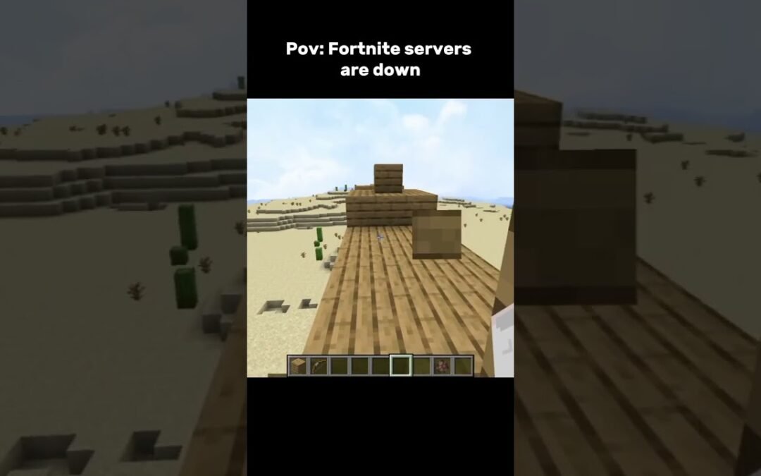 When Fortnite servers are down #fortnite #fortnitememes #minecraft