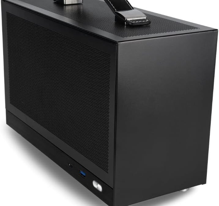 LAN Gamer RTX 5070 12GB, 8-Core AMD Ryzen 7 8700F, 32GB DDR5 RAM, 2TB Gen4 NVMe SSD, 8.1L Mini ITX SFF Desktop w/Windows 11 Pro, 3-Year Warranty, RGB Keyboard+Mouse, Internal Wi-Fi (Black)