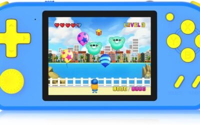Handheld Games for Kids Rechargeable Preloaded 218 Retro Video Games, Blue
