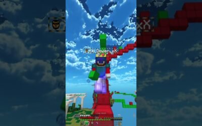 I Fireball Jumped Over 3 of them! #hypixel #bedwars #minecraft