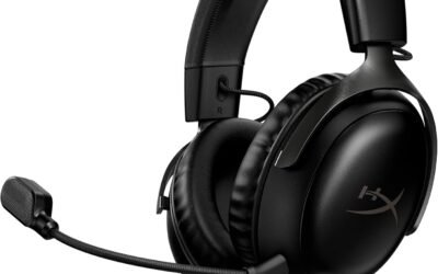 HyperX Cloud III – Wired Gaming Headset, PC, PS5, Xbox Series X|S, Angled 53mm Drivers, Spatial Audio, Memory Foam, Durable Frame, Ultra-Clear 10mm Mic, USB-C, USB-A, 3.5mm – Black