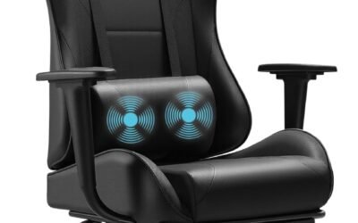 Homall Ergonomic Gaming Chair, Faux Leather Office Chair, Black
