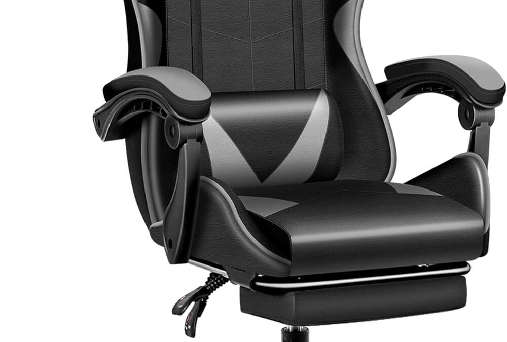 YSSOA Gaming Chair with Footrest, Big and Tall Gamer Chair, Racing Style Adjustable Swivel Office Chair, Ergonomic Video Game Chairs with Headrest and Lumbar Support